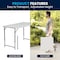 Flash Furniture Rectangle Wh 24X48 Plastic Fold Table, 23.75" W, 47.75" L, 29.25" H, Plastic Top, White DAD-YCZ-122Z-2-GG - alternate 5